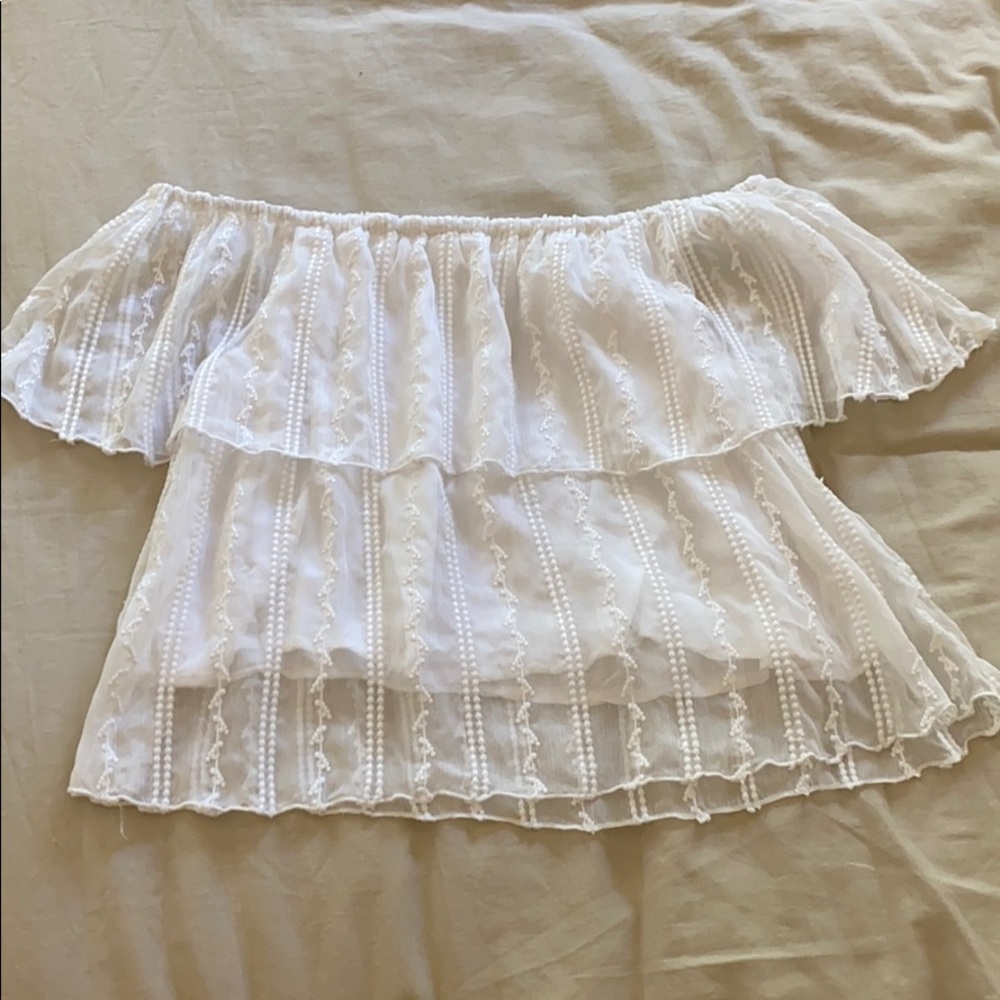 White off the shoulder top